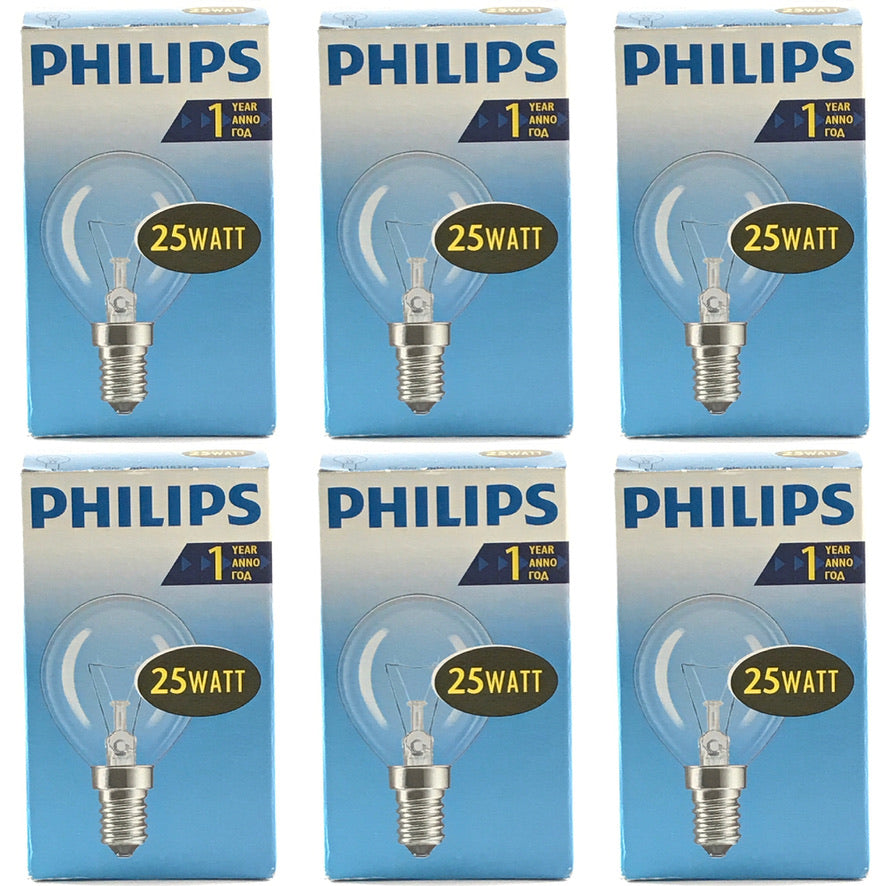 PHILIPS Gloeilamp 25W E14 Helder Kogellamp (6 stuks)