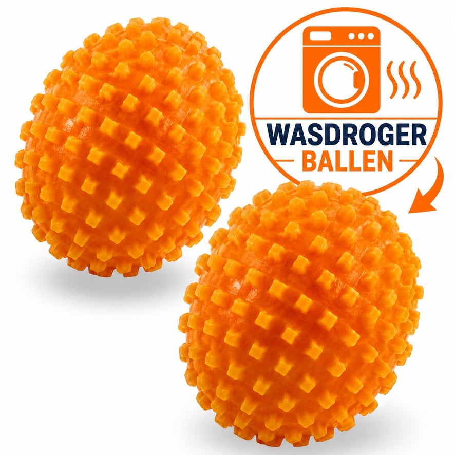 DEGG® Wasdrogerballen voor Droger – 2 Stuks – Herbruikbare Dryer Balls – Tot 25% Sneller Drogen – Minder Kreukels & Statische Elektriciteit