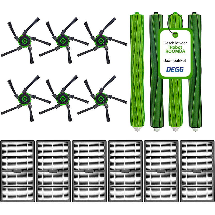 DEGG - Onderhoudsset XL - Geschikt voor iRobot Roomba S9 & S9+ Geschikt voor iRobot Roomba onderdelen - DUBBEL JAARPAKKET