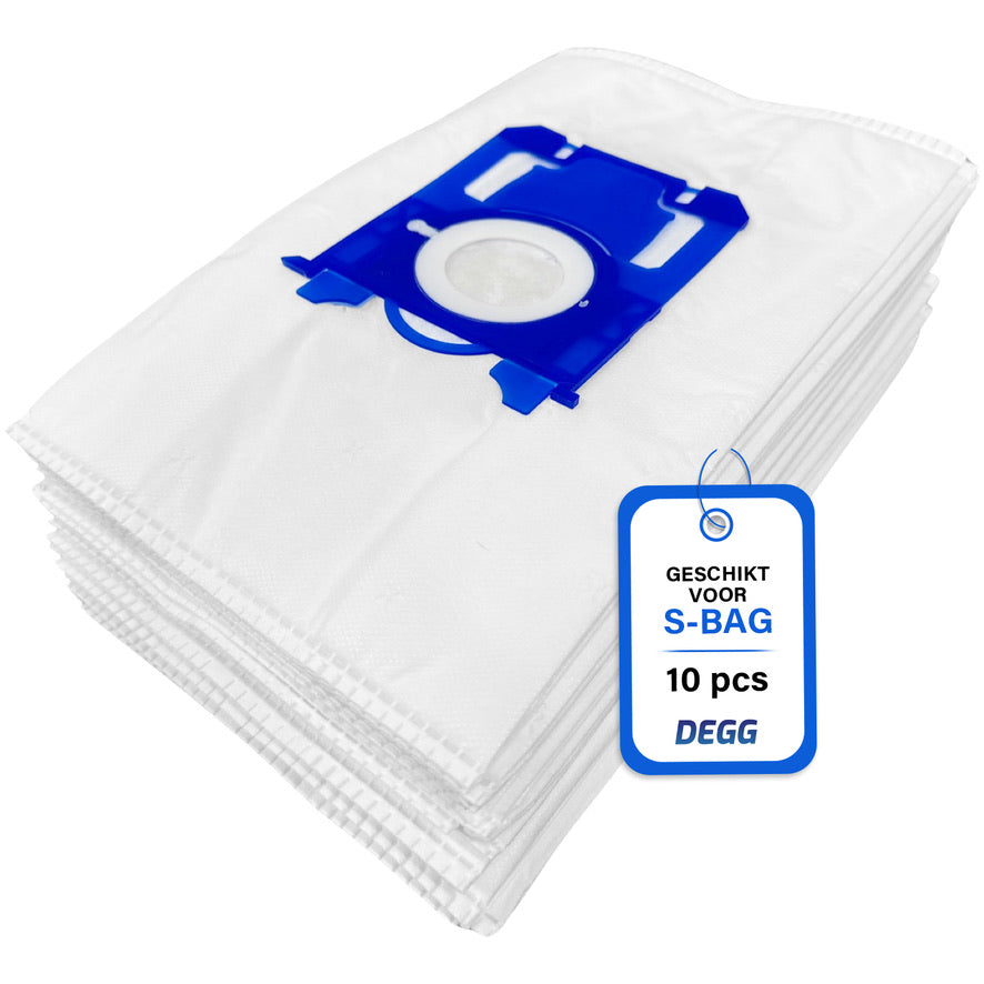 DEGG® - S-BAG Stofzuigerzakken - Geschikt voor Philips, AEG en Electrolux - Sbag Stofzuigerzak - Vervangt: FC8021, GR201S en E200S - Top Kwaliteit - Voordeelverpakking - 10 STUK(S)
