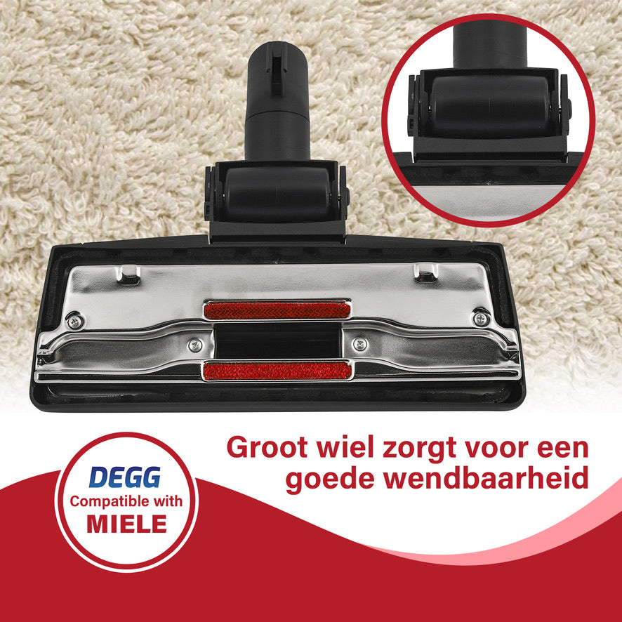 DEGG® - Stofzuigermond / Zuigmond - Geschikt voor Miele - Tapijt & Parket - Combi stofzuigermond - Voor harde en zachte vloeren - 35mm - Premium kwaliteit