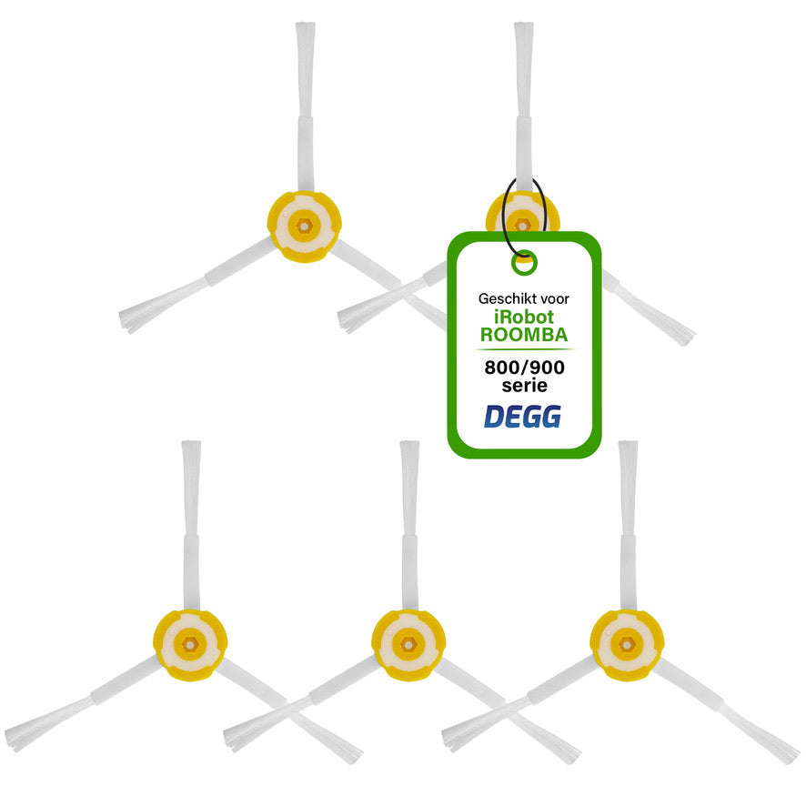 DEGG® - Zijborstel geschikt voor iRobot roomba 800/900 serie - Geschikt voor iRobot roomba onderdelen - Roomba Spinners - 5 STUK(S)