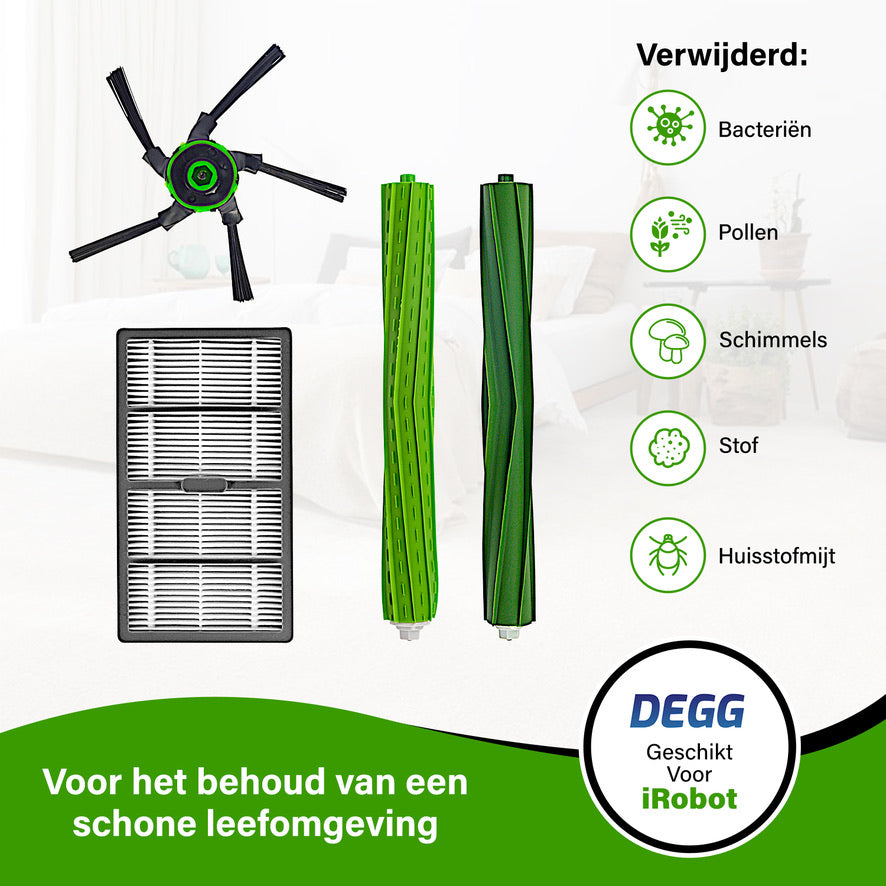 DEGG - Onderhoudsset XL - Geschikt voor iRobot Roomba S9 & S9+ Geschikt voor iRobot Roomba onderdelen - DUBBEL JAARPAKKET