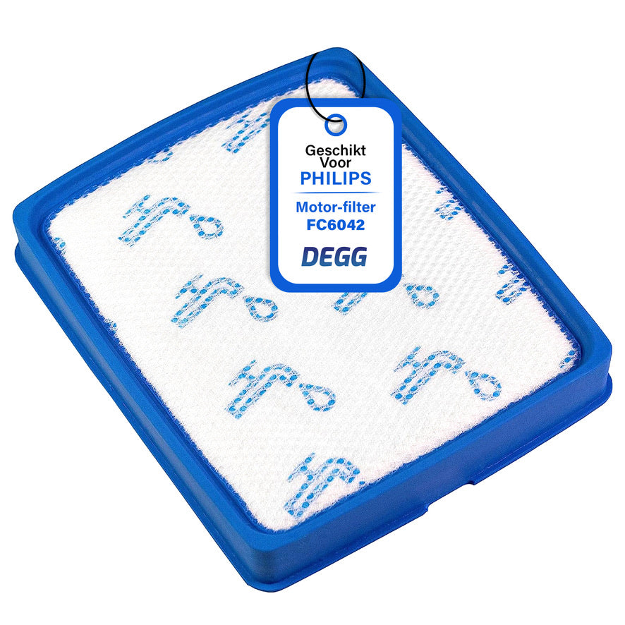 DEGG® - Filter geschikt voor Philips - FC6042 - Power pro expert series - Alternatief voor het origineel FC6042/01 en FC8003/01 - Wasbaar - Duurzaam - Premium Kwaliteit