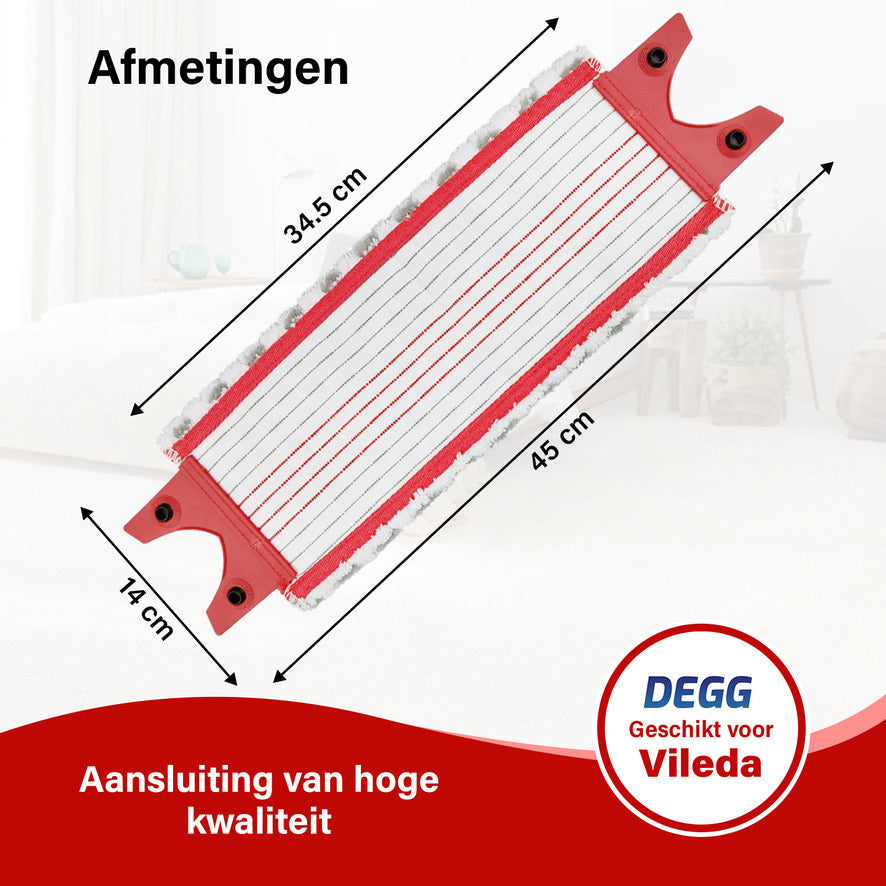 DEGG - Dweil / mop geschikt voor Vileda ultra max - navulling geschikt voor Vileda - geschikt voor alle platte mopsystemen van Vileda - Microvezel doek - 3 STUK(S)