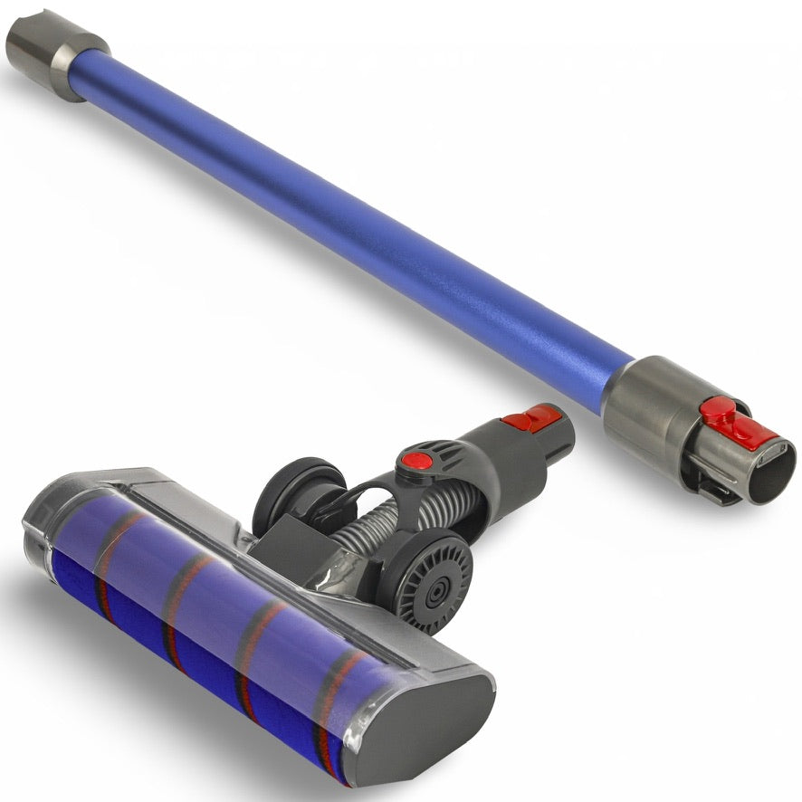 DEGG - 2-Delige Steelstofzuiger set - Geschikt voor Dyson V10, V11, V15, V7 en V8 - Zuigmond + Zuigbuis (blauw) - Premium Kwaliteit