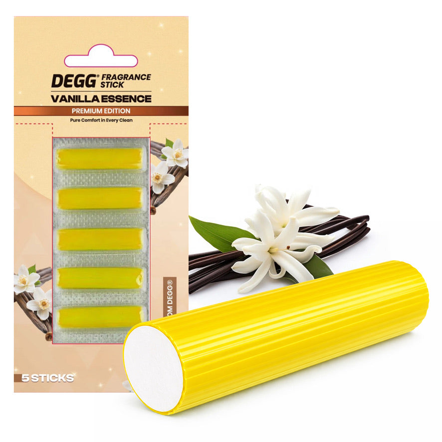 DEGG® Stofzuiger Geurstaafjes Vanille – Vanilla Essence Stofzuiger Parfum & Luchtverfrisser – 5 Stuks