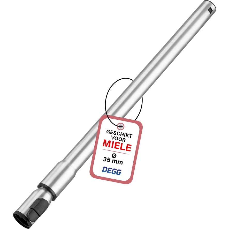 DEGG® - Stofzuigerbuis / Telescoopbuis - Geschikt voor Miele - 35mm - Met Kliksysteem - Stofzuigerstang - Zuigbuis - Stang - Stofzuiger Onderdelen - Premium Kwaliteit