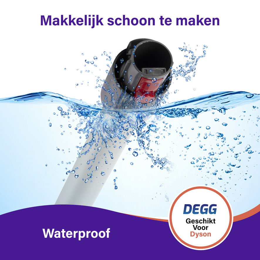 DEGG - Telescoopbuis geschikt voor Dyson - zuigbuis, steel, stang - zilver - voor V7, V8, 10, v11 en v15 - Top Kwaliteit