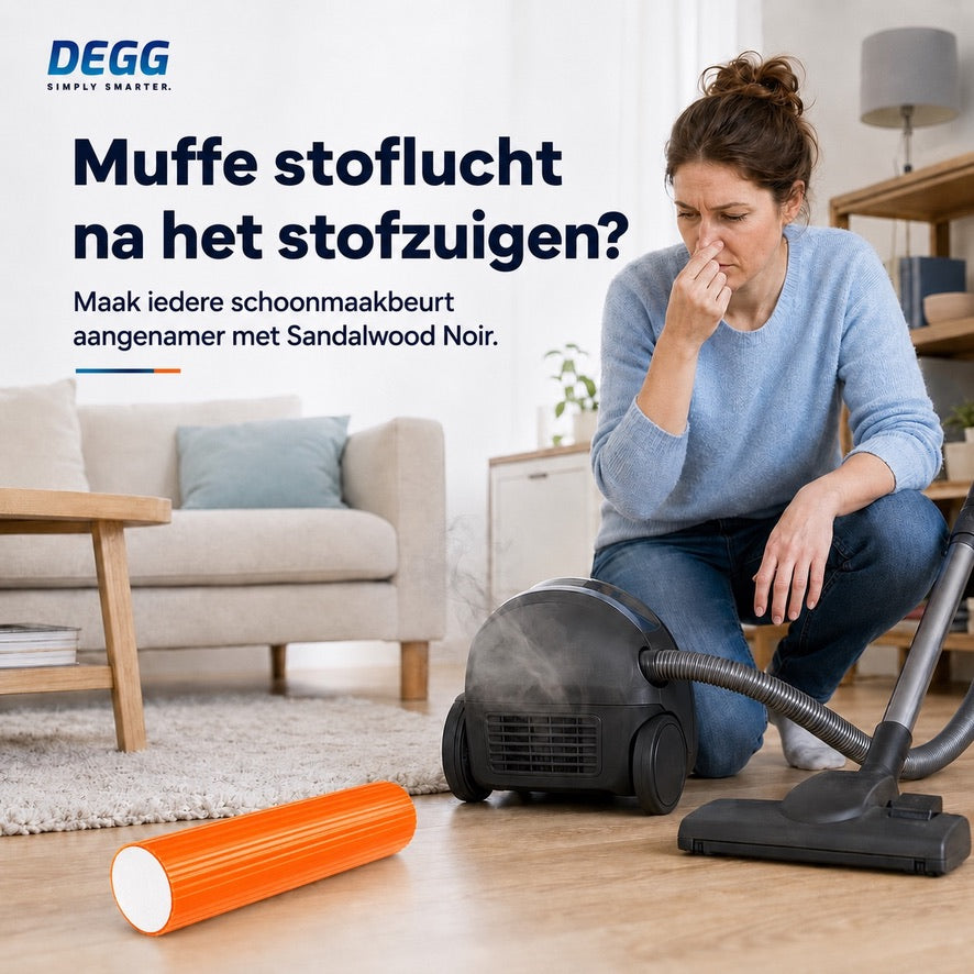 DEGG Sandalwood Noir Geurstaafjes voor Stofzuiger - Warme houtgeur tijdens het stofzuigen - 5 stuks