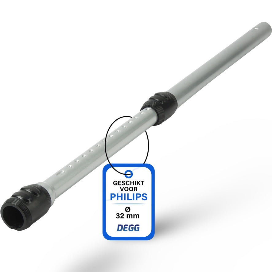 DEGG - Telescoopbuis geschikt voor Philips - 32mm - Zuigbuis geschikt als vervanging voor Philips CP0291/01 - PowerPro Expert series - Performer Expert - Marathon - stofzuigerbuis - stang