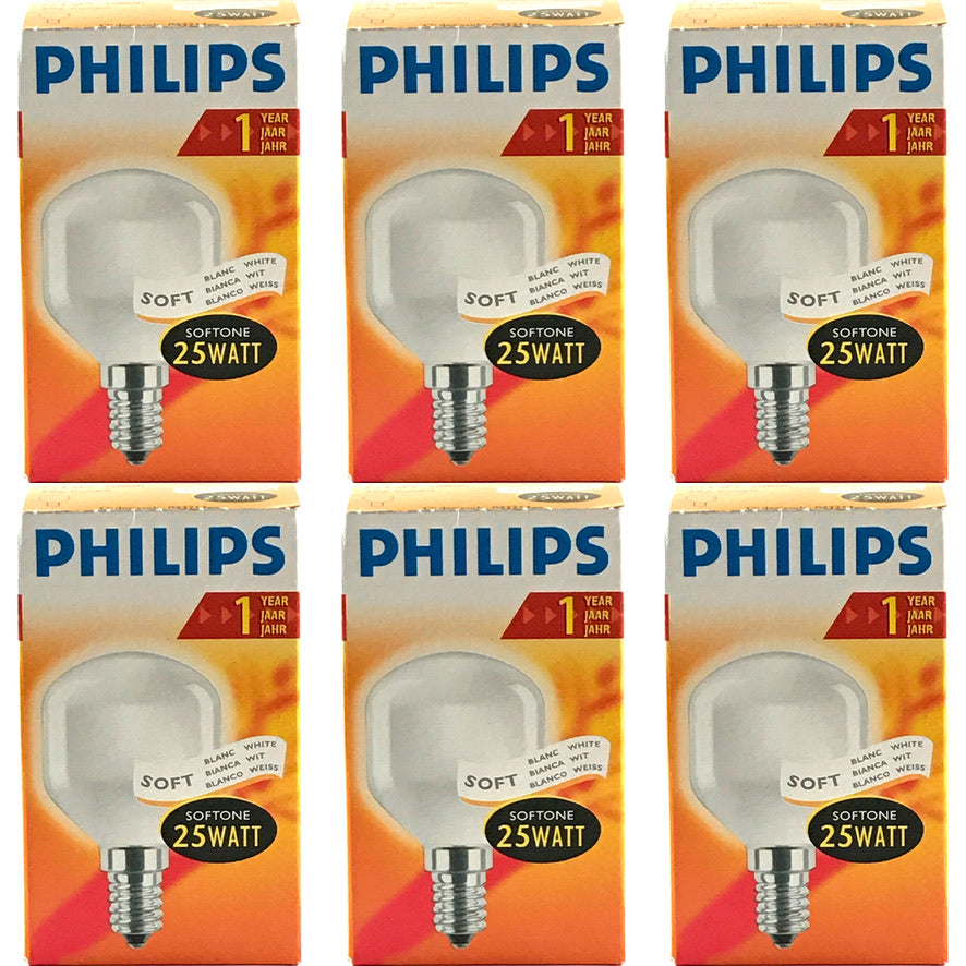 PHILIPS Gloeilamp 25W E14 Softone Kogellamp (6 stuks)