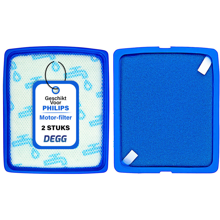 DEGG - 2x Filter geschikt voor Philips power pro expert FC6042/01 - motorfilter cp0617 - (exclusief raamwerk) - Uitwasbaar - 2 STUK(S)