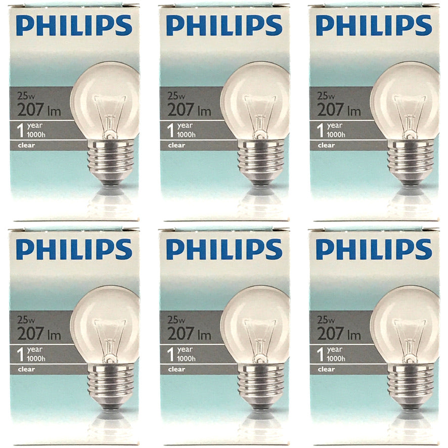 PHILIPS Gloeilamp 25Watt E27 Helder Kogellamp (6 STUKS)