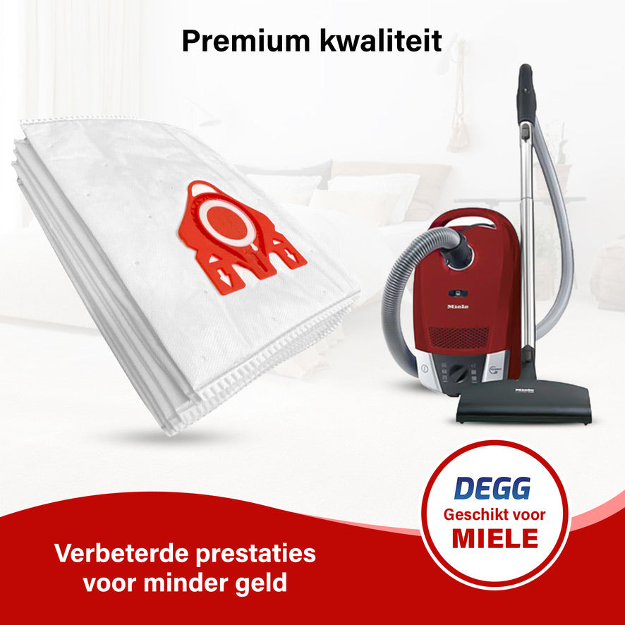 DEGG® - Stofzuigerzakken - Geschikt voor Miele FJM - Premium Quality - Geschikt voor Compact C1 & C2, Complete C1 - Kwaliteit gelijk aan Origineel - 6 STUK(S)