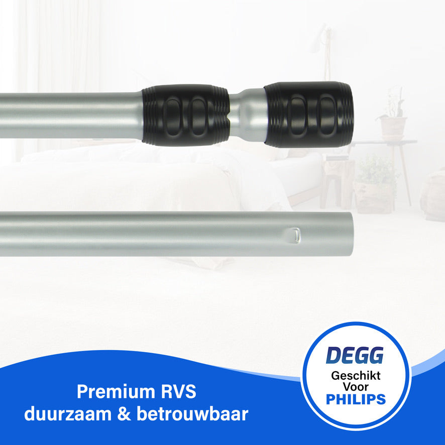 DEGG - Telescoopbuis geschikt voor Philips - 32mm - Zuigbuis geschikt als vervanging voor Philips CP0291/01 - PowerPro Expert series - Performer Expert - Marathon - stofzuigerbuis - stang