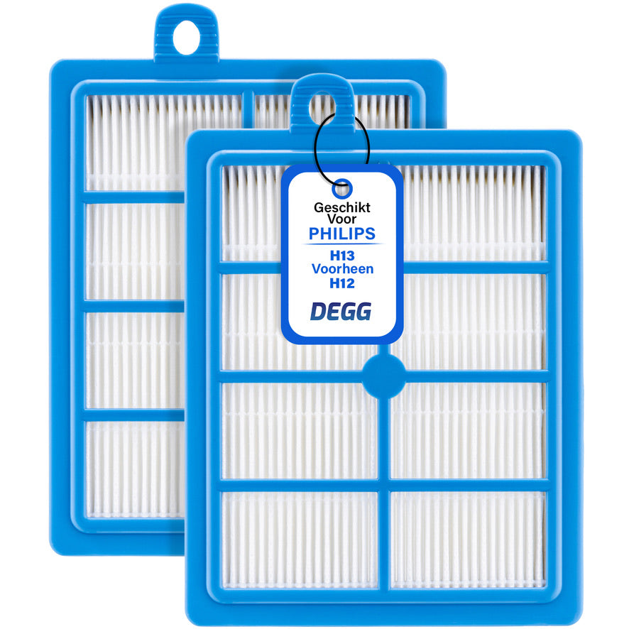DEGG® - Hepa H13 Filter - Geschikt voor Philips, AEG en Electrolux - Stofzuiger Onderdelen - Vervangt FC8031 - H13 (voorheen H12) - Standaard Filter geschikt voor Philips, AEG en Electrolux - Premium Kwaliteit - 2 STUK(S)