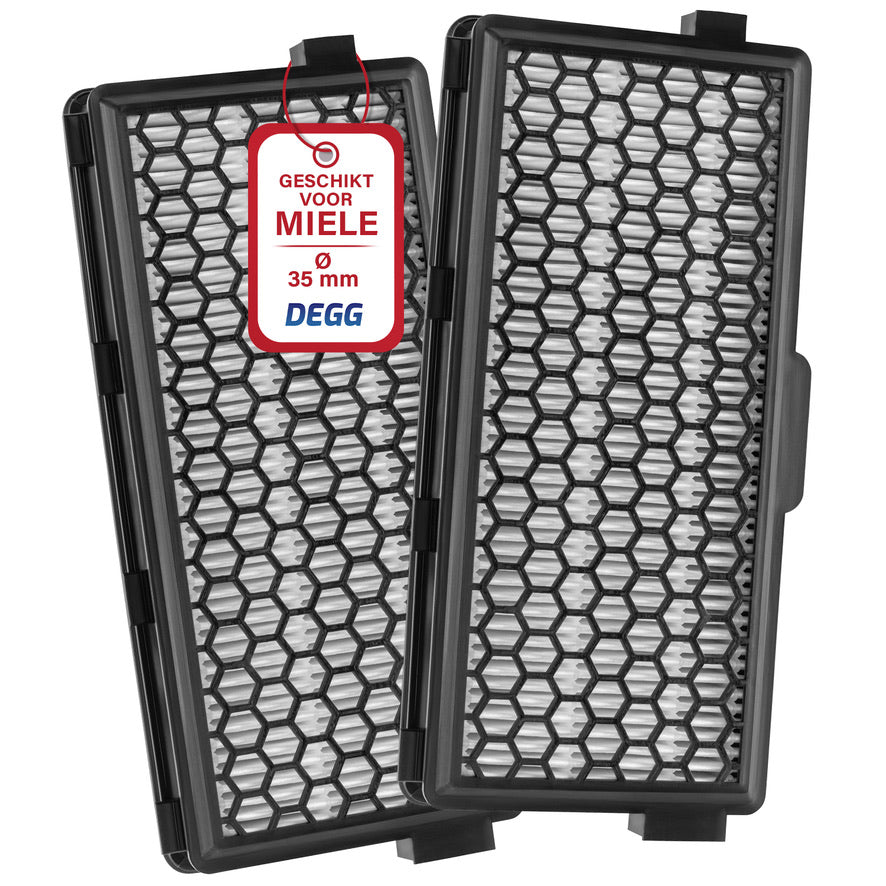 DEGG® - Hepa & Koolstof Filter - Geschikt voor Miele - Vervangt SF-HA 50 - Hepa Airclean 50 Filter - COMBIDEAL - 2 STUK(S)