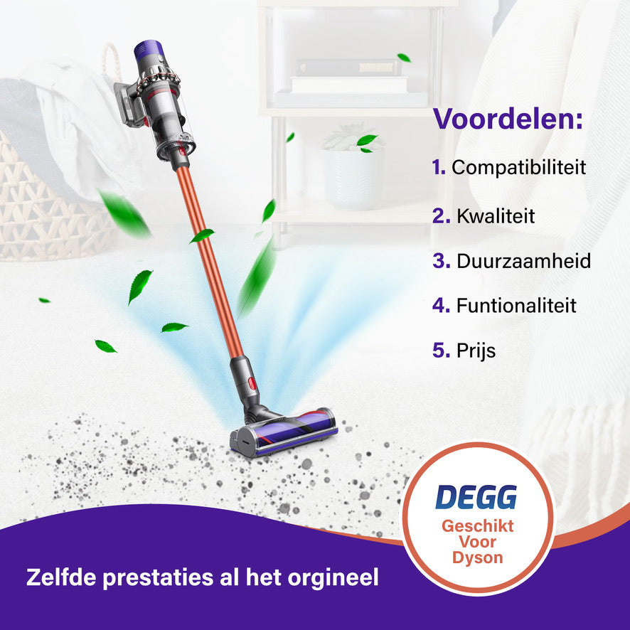DEGG® - Telescoopbuis Geschikt voor Dyson - Steel, Stang, Zuigbuis - Oranje / Koper kleurig - Past op: V7, V8, V10, V11 en V15 - Premium Kwaliteit