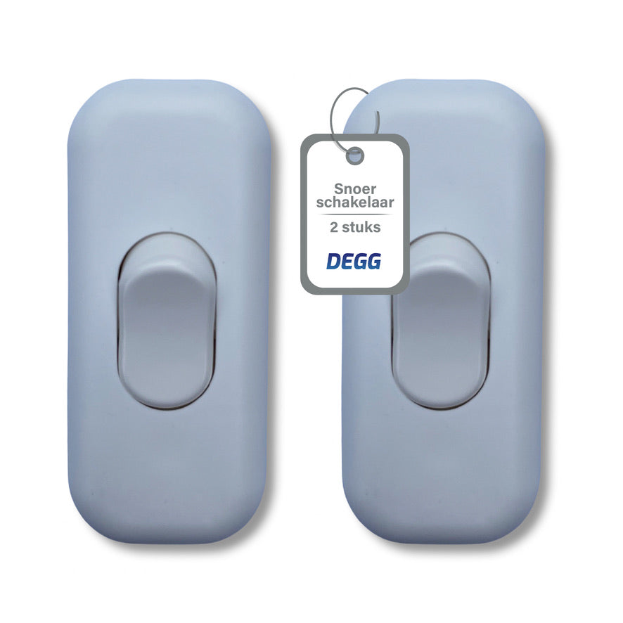 DEGG - Snoerschakelaar - Wit - 450Watt - 250V - 2 STUK(S)