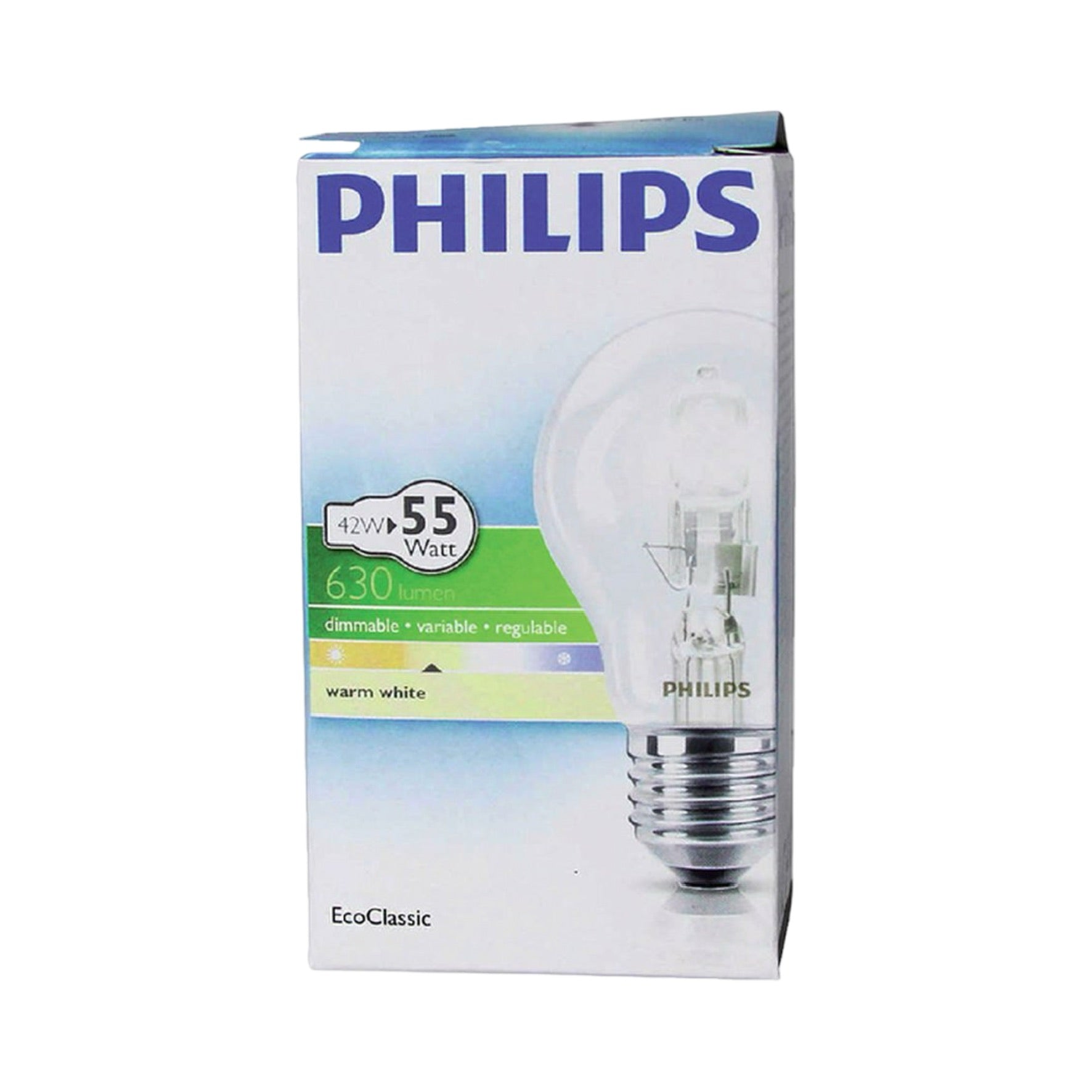 PHILIPS Eco Classic Standaardlamp 42W(voorheen 60W) E27 Dimbaar 630Lumen