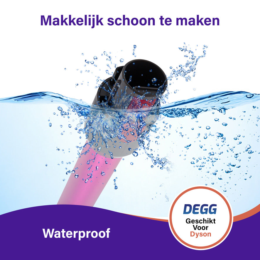 DEGG® Zuigbuis voor Dyson V7, V8, V10, V11 & V15 – Roze Steel / Stang – Compatibel Vervangingsonderdeel van Topkwaliteit