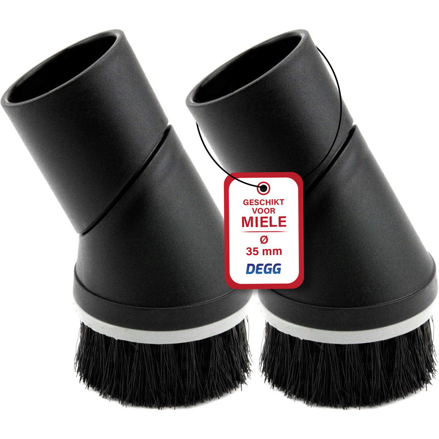 DEGG® - Stofzuiger Plumeau 35mm - Geschikt voor Miele - Opzetstuk Stofzuiger - Plumeauborstel - Stofzuiger Mond - Opzetborstel - Plumeau Stofzuiger Mondstuk - Stofzuiger Hulpstuk - Plumeau Compact - 2 STUK(S)