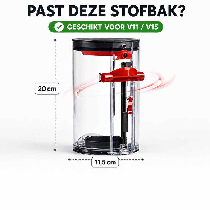 DEGG® Stofbak/Stofreservoir geschikt voor Dyson V11 & V15 – Vervangend Onderdeel voor 965443-01