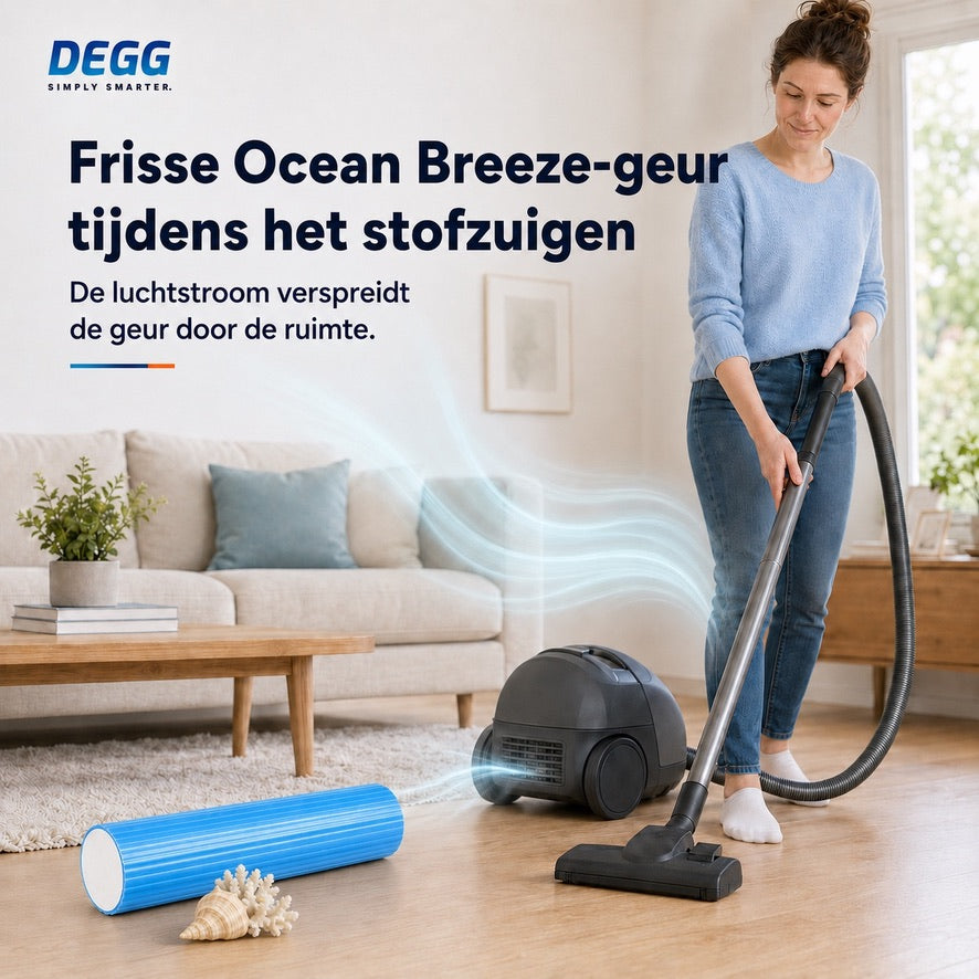 DEGG Ocean Breeze Geurstaafjes voor Stofzuiger | Frisse Geur tijdens het Stofzuigen | 5 Stuks