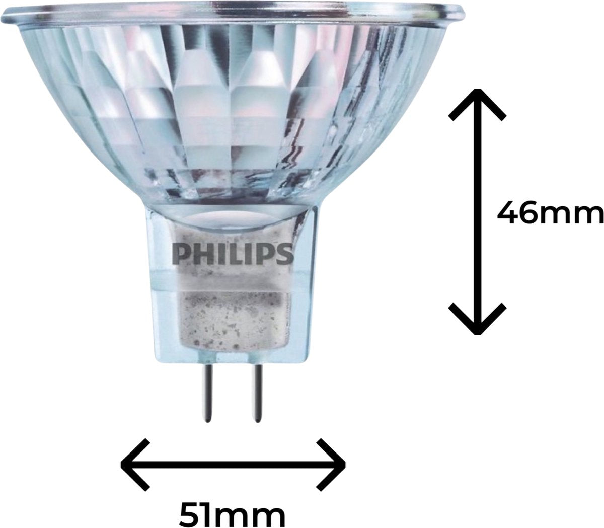 Philips Halogeen Spotjes 35W 12V GU5.3 – Dimbare Reflector Lampen 50mm – Set van 3 – Warm & Direct Licht – OP=OP