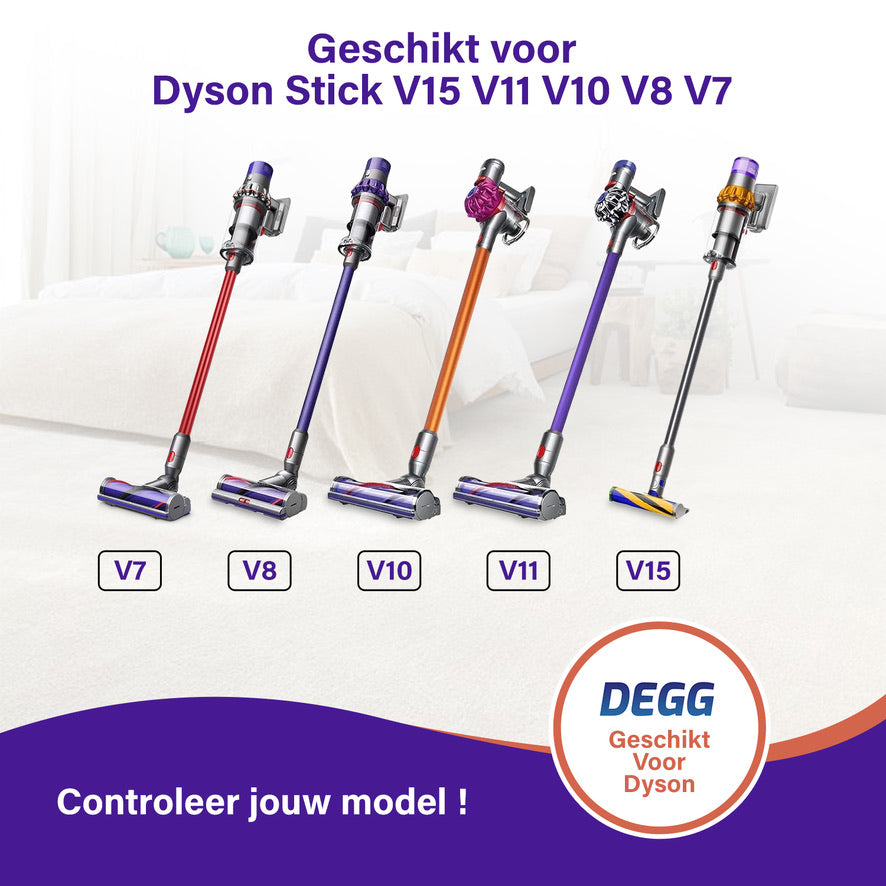 DEGG® - Telescoopbuis Geschikt voor Dyson - Steel, Stang, Zuigbuis - Rood - Compatibel met: V7, V8, V10, V11 en V15 - Duurzaam en Sterk