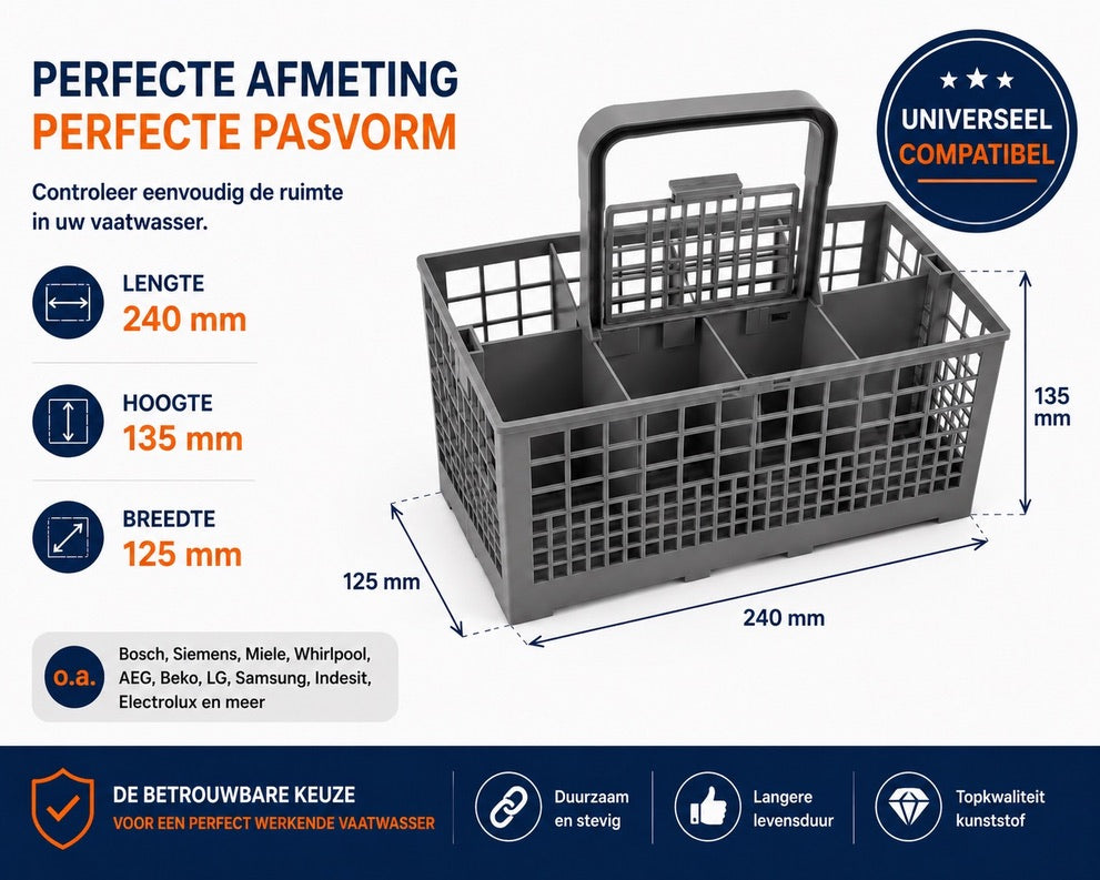 DEGG® - Bestekmand - Vaatwasser Bestekkorf - Bestek Organizer - Bestekbak - Bestekhouder