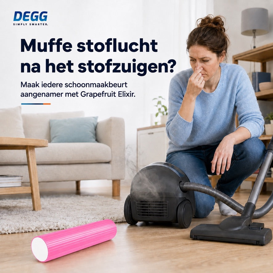 DEGG Grapefruit Elixir Geurstaafjes voor Stofzuiger | Verkwikkende Citrusgeur tijdens het Stofzuigen | 5 Stuks