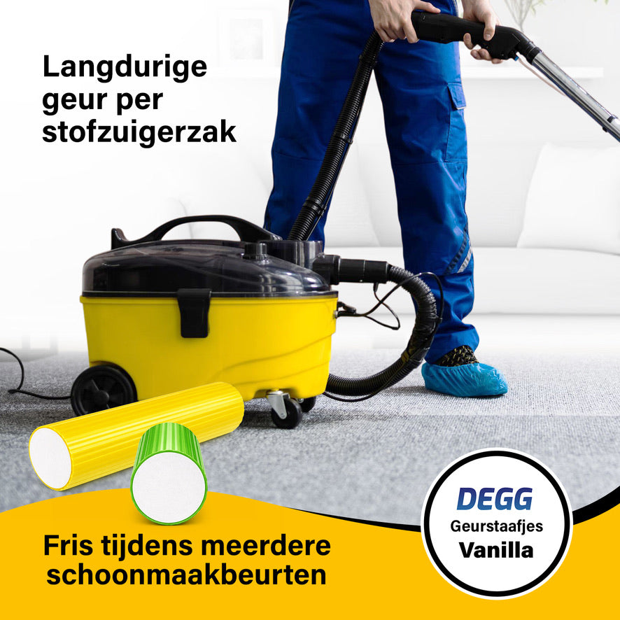 DEGG® Stofzuiger Geurstaafjes Vanille – Vanilla Essence Stofzuiger Parfum & Luchtverfrisser – 5 Stuks