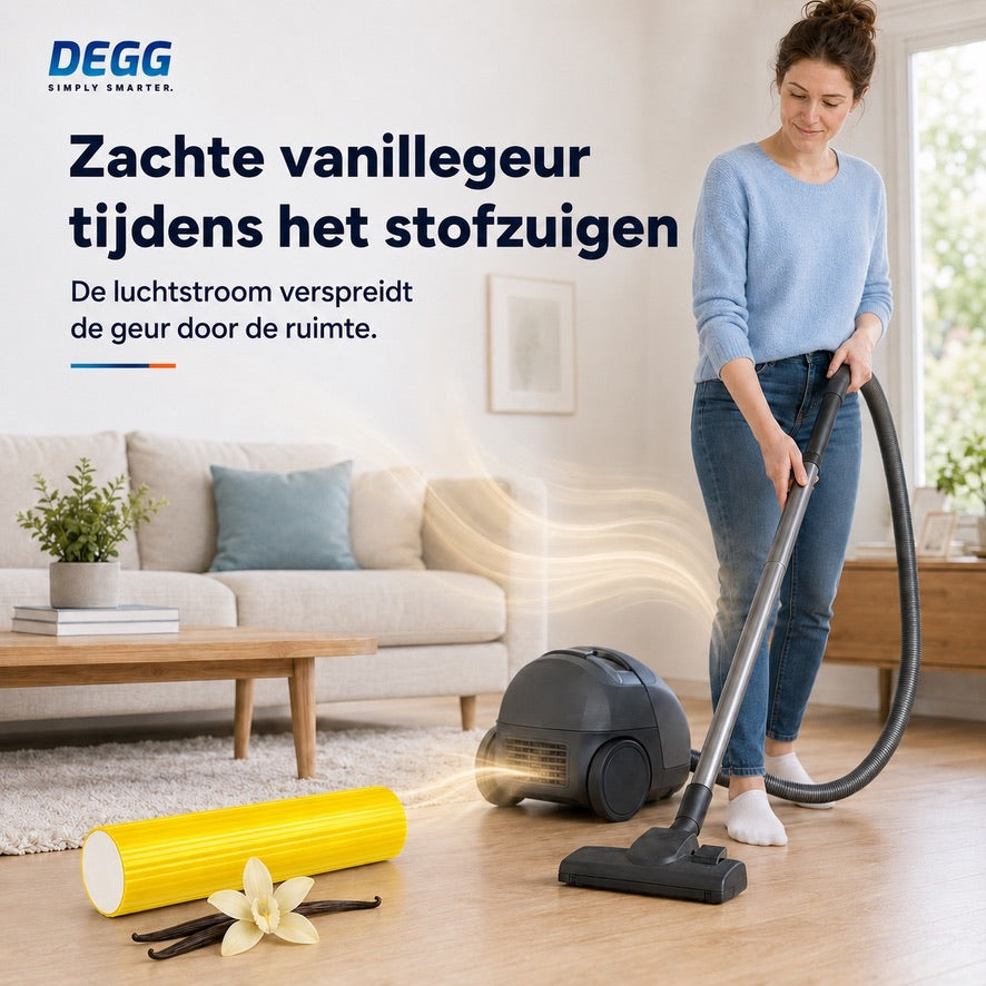 DEGG® Stofzuiger Geurstaafjes Vanille – Vanilla Essence Stofzuiger Parfum & Luchtverfrisser – 5 Stuks