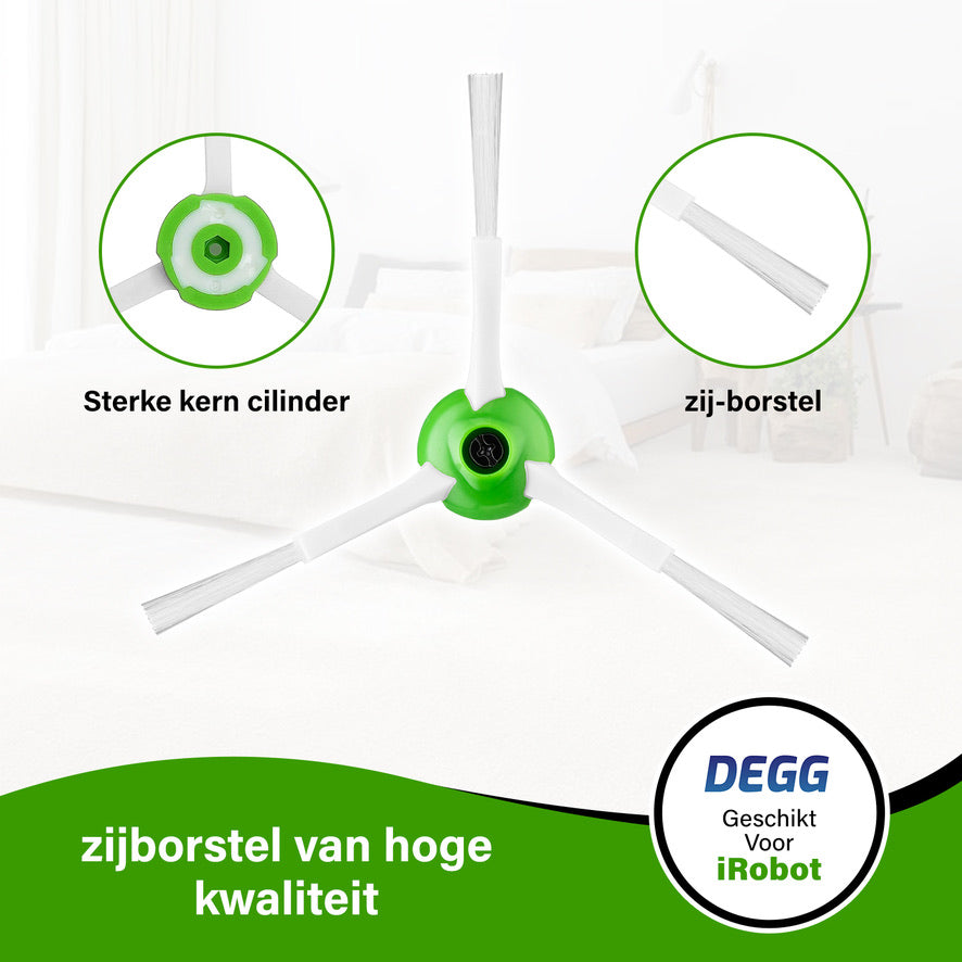 DEGG® - Onderhoudsset XL - Geschikt voor iRobot Roomba - i7 i7+ i1 i1+ i3 i3+ i4 i4+ i5 i5+ i6 i6+ i8 i8+ e5 e6 e7 - Geschikt voor iRobot Roomba Onderdelen - 4x Roller, 10x Hepa filter, 10x Spinner (zijborstel) - DUBBEL JAARPAKKET