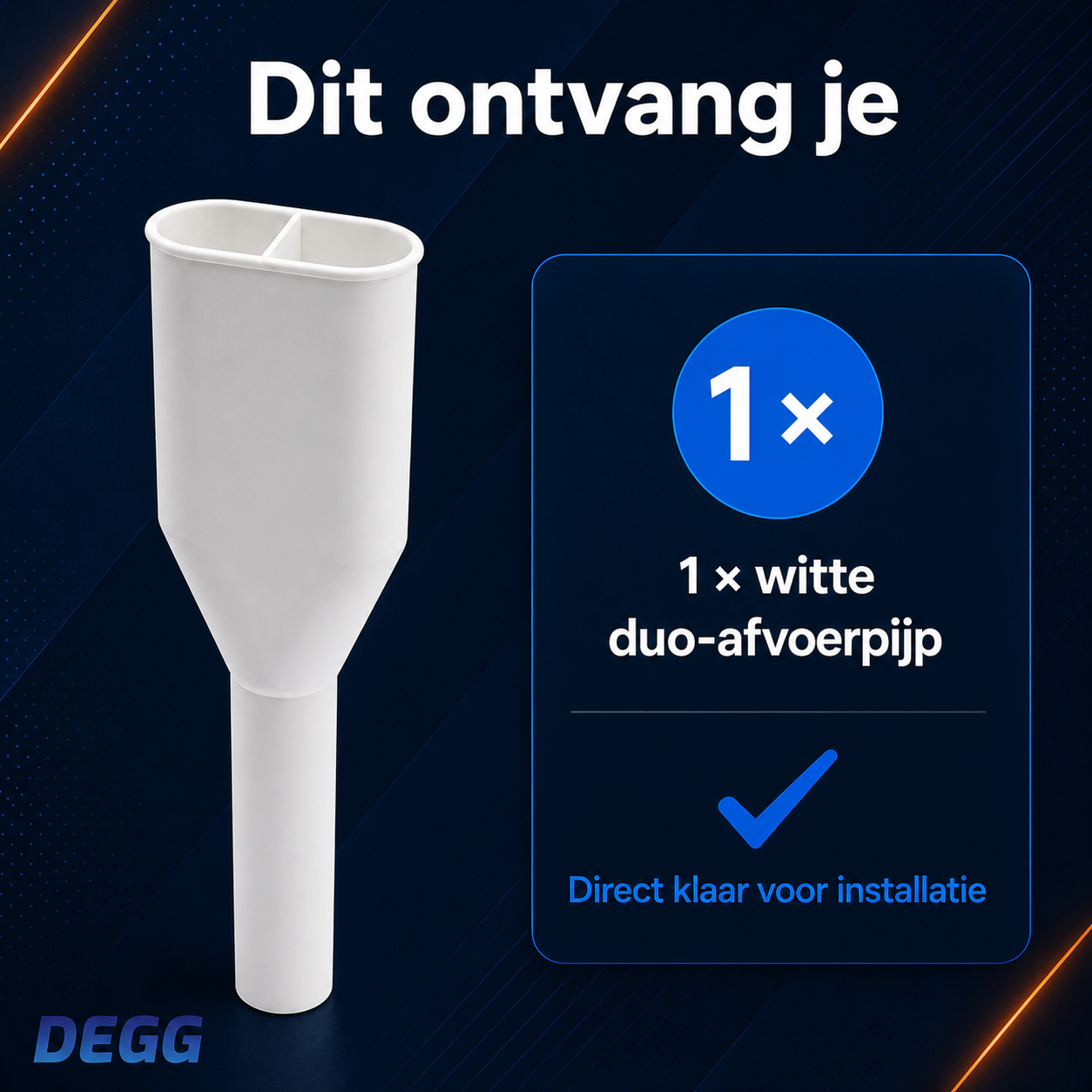 DEGG Duo Afvoerpijp voor Wasmachine & Droger