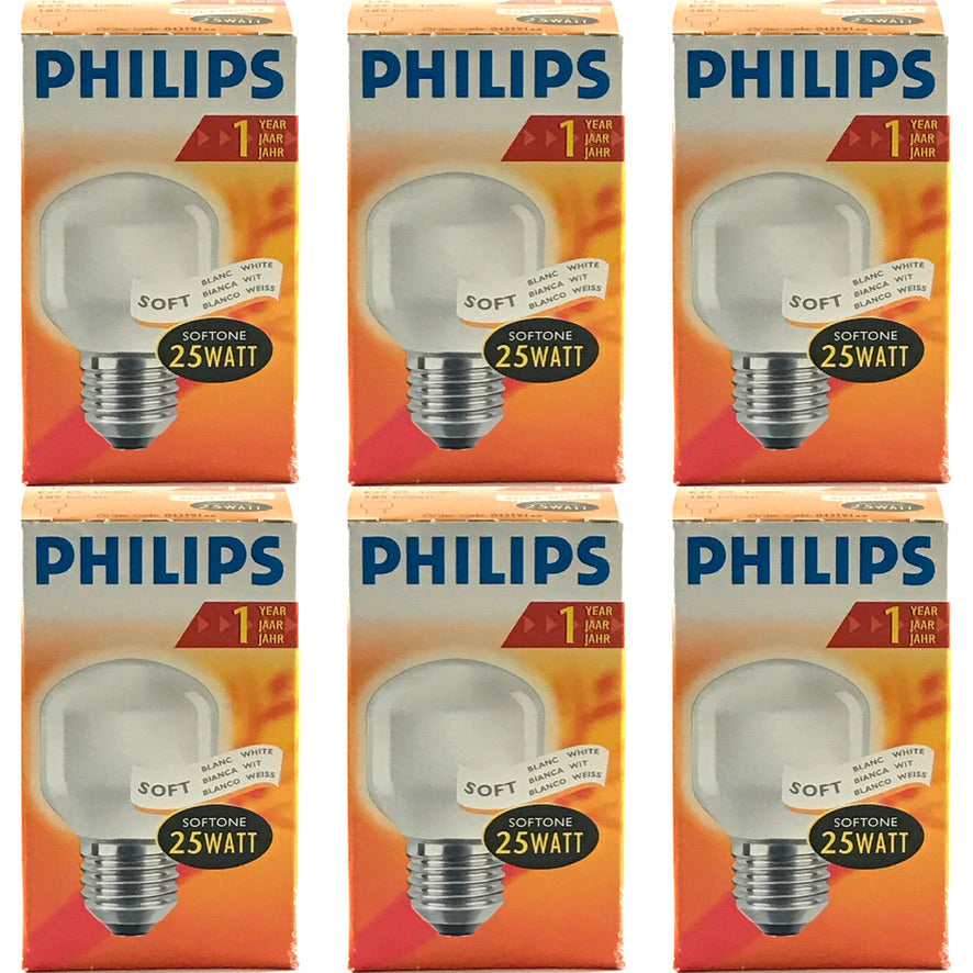 PHILIPS Gloeilamp 25W E27 Softone Kogellamp (6 stuks)