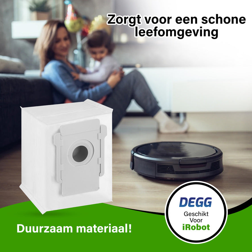 DEGG® Stofzuigerzakken voor iRobot Roomba i7, i7+, i8, i8+, i3, i3+, i4, i4+, i6, i6+, s9, s9+, j7 & j7+ – 18 Stuks Compatibele Stofzakken