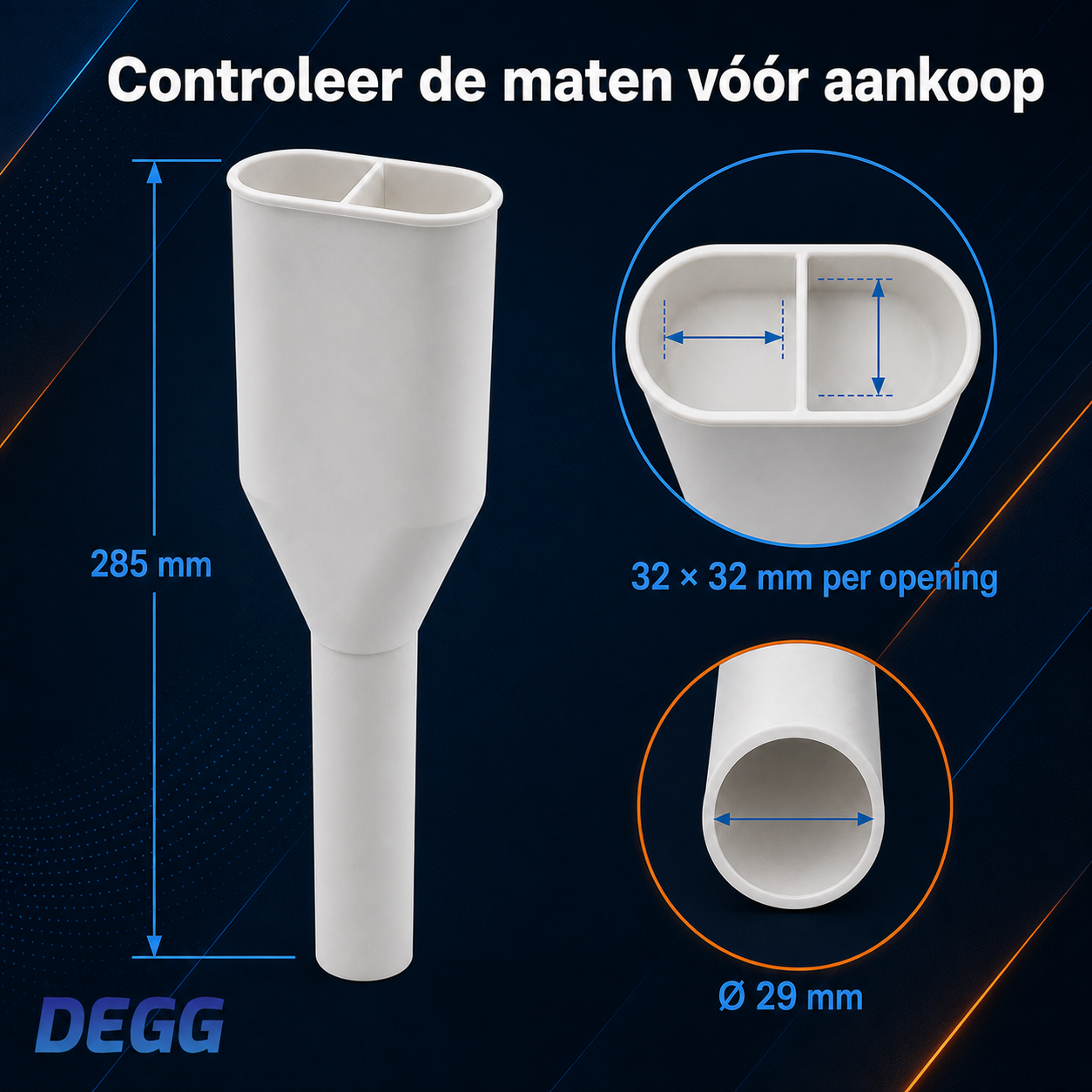DEGG Duo Afvoerpijp voor Wasmachine & Droger