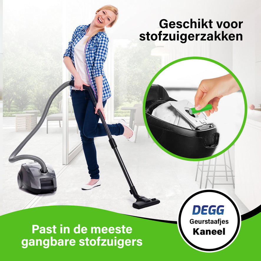 DEGG® Stofzuiger Geurstaafjes Kaneel – Cinnamon Spice Stofzuiger Parfum & Luchtverfrisser – 5 Stuks