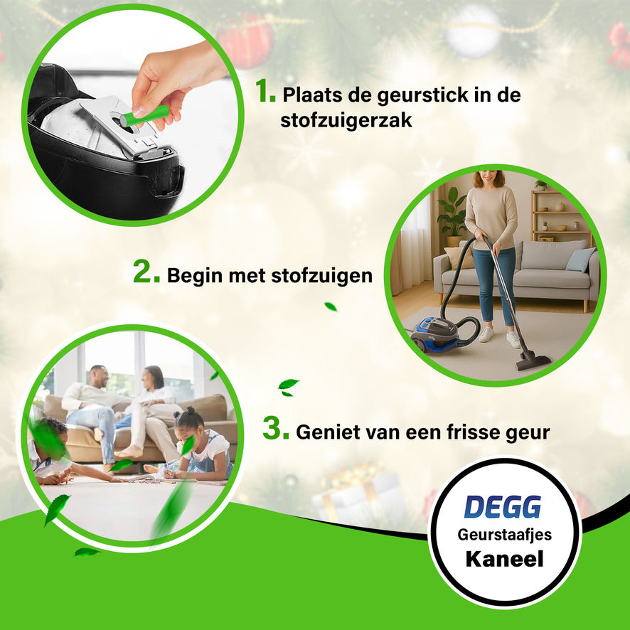 DEGG® Stofzuiger Geurstaafjes Kaneel – Cinnamon Spice Stofzuiger Parfum & Luchtverfrisser – 5 Stuks