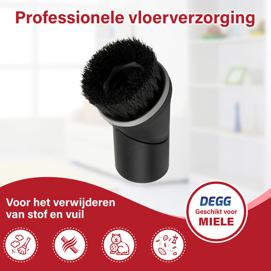 DEGG® - Stofzuiger Plumeau 35mm - Geschikt voor Miele - Opzetstuk Stofzuiger - Plumeauborstel - Stofzuiger Mond - Opzetborstel - Plumeau Stofzuiger Mondstuk - Stofzuiger Hulpstuk - Plumeau Compact - 2 STUK(S)