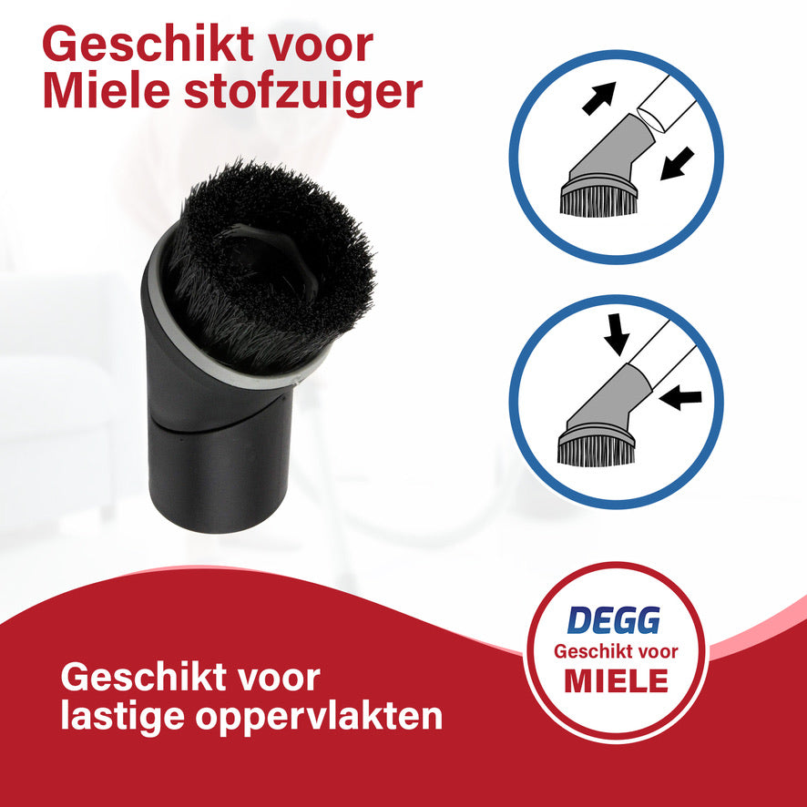 DEGG® - Stofzuiger Plumeau 35mm - Geschikt voor Miele - Opzetstuk Stofzuiger - Plumeauborstel - Stofzuiger Mond - Opzetborstel - Plumeau Stofzuiger Mondstuk - Stofzuiger Hulpstuk - Plumeau Compact - 2 STUK(S)