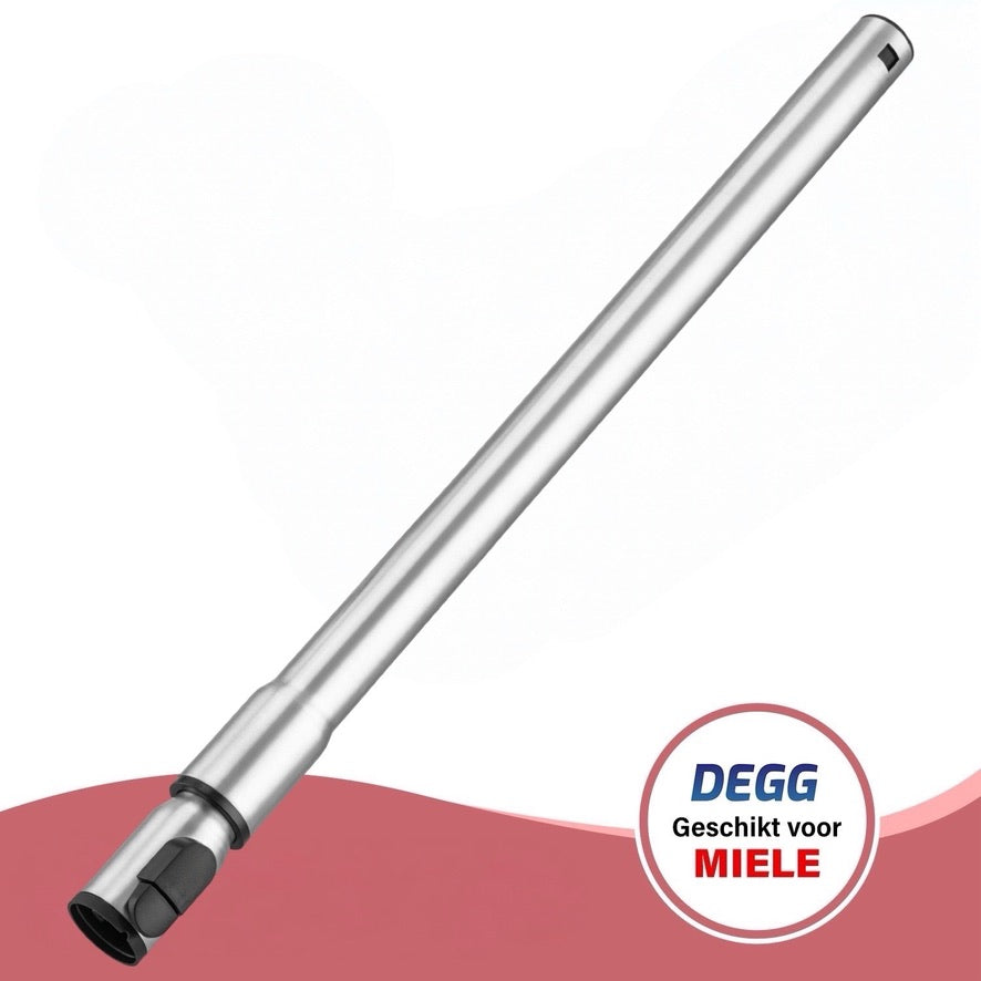 DEGG - Complete vervangingsset - Geschikt voor Miele - Handgreep + Telescoopbuis + Plumeau + Parket Stofzuigermond - Voor Harde vloeren - 4-Delig