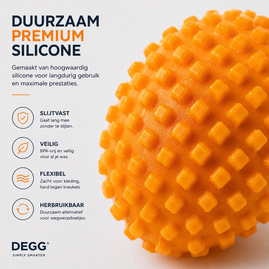 DEGG® Wasdrogerballen voor Droger – 2 Stuks – Herbruikbare Dryer Balls – Tot 25% Sneller Drogen – Minder Kreukels & Statische Elektriciteit
