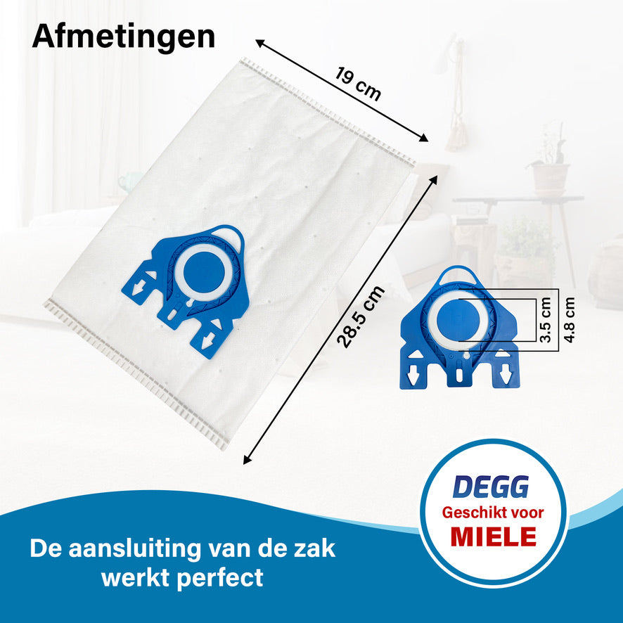 DEGG® - Stofzuigerzakken GN - Geschikt voor Miele GN - Premium Quality - Geschikt voor Miele Complete C2 & C3 , Classic C1 - Kwaliteit gelijk aan Origineel - 10 STUK(S)