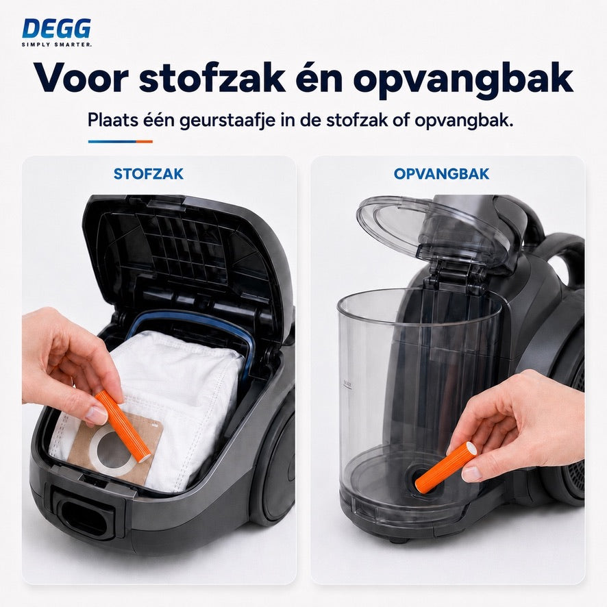 DEGG Orange Blossom Geurstaafjes voor Stofzuiger | Bloemige Citrusgeur tijdens het Stofzuigen | 5 Stuks