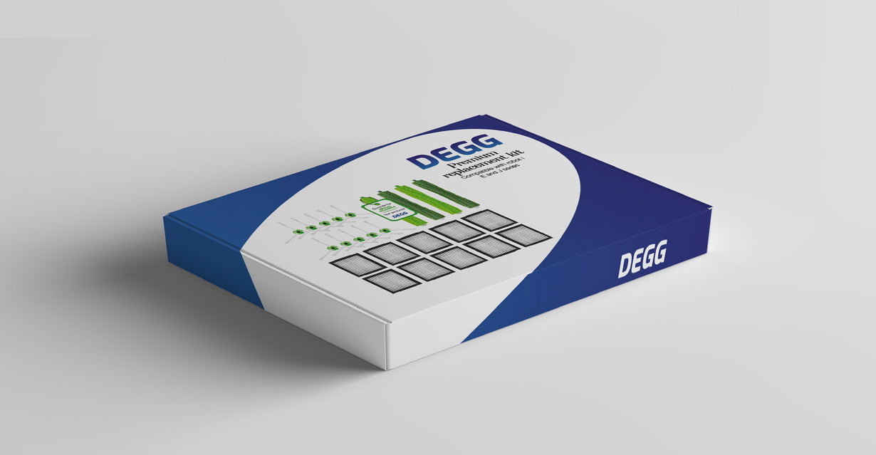 DEGG® - Onderhoudsset XL - Geschikt voor iRobot Roomba - i7 i7+ i1 i1+ i3 i3+ i4 i4+ i5 i5+ i6 i6+ i8 i8+ e5 e6 e7 - Geschikt voor iRobot Roomba Onderdelen - 4x Roller, 10x Hepa filter, 10x Spinner (zijborstel) - DUBBEL JAARPAKKET