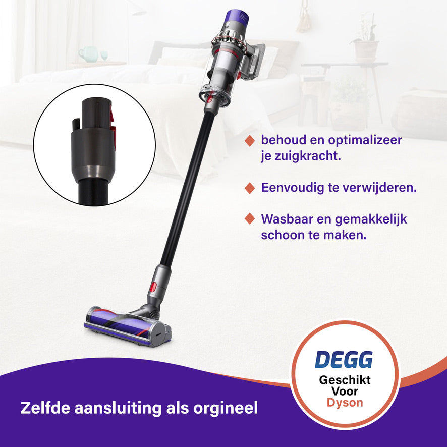 DEGG® Zuigbuis voor Dyson V7, V8, V10, V11 & V15 – Zwarte Steel / Stang – Compatibel Vervangingsonderdeel van Topkwaliteit